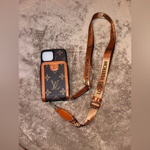 Louis Vuitton Brown and Tan Monogram Card Holder